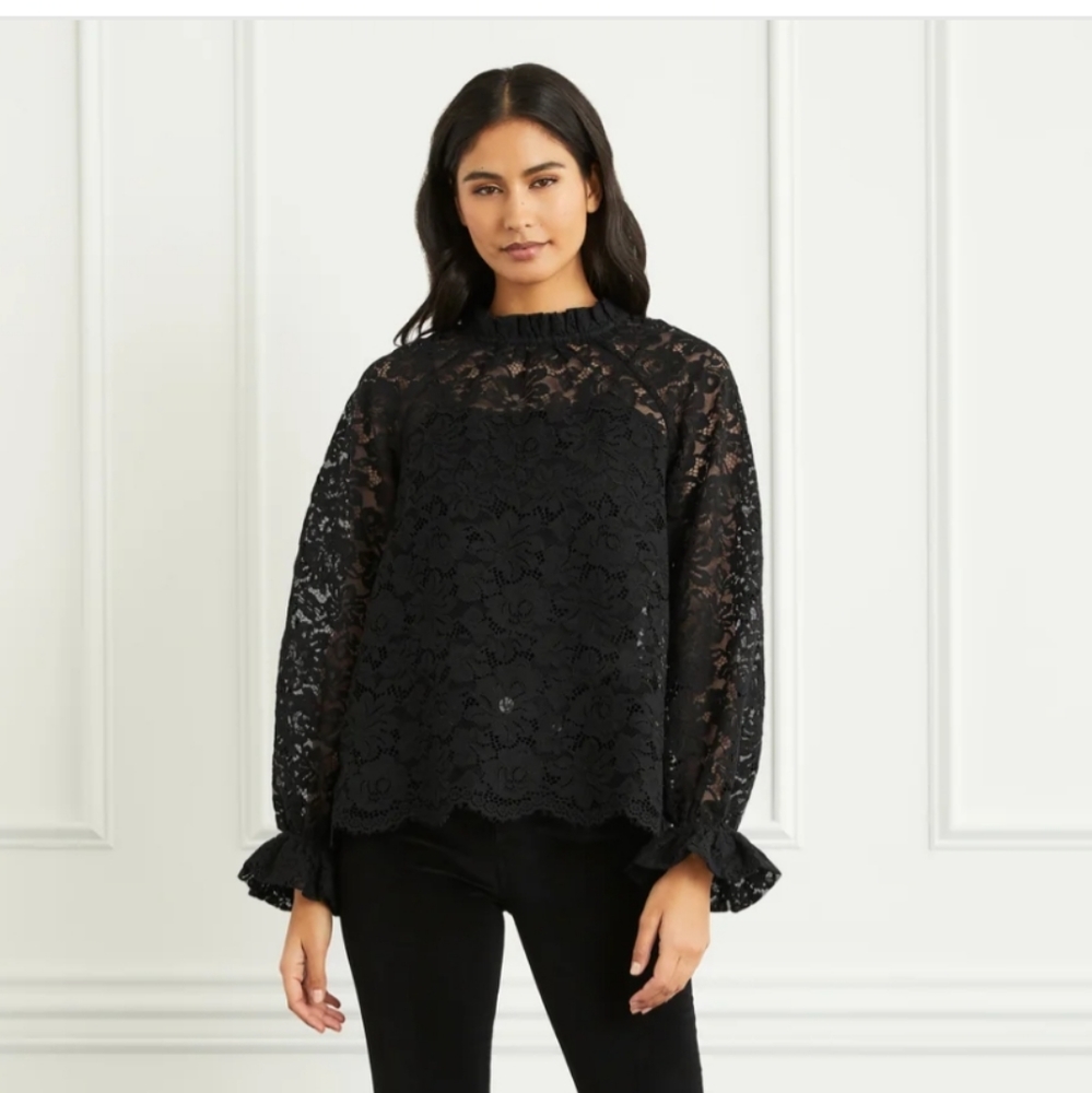 NWT Hill House Millie Top in Black Lace